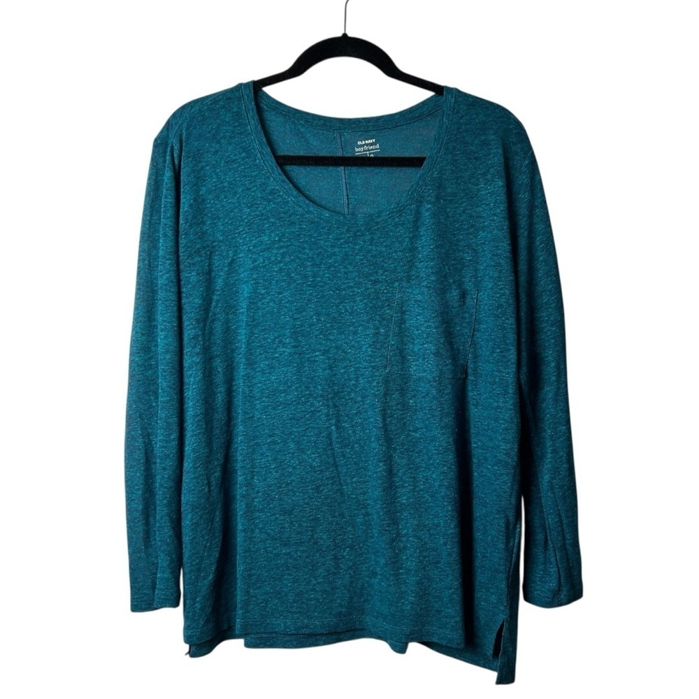 Old Navy Boyfriend Teal Long Sleeve Shirt L